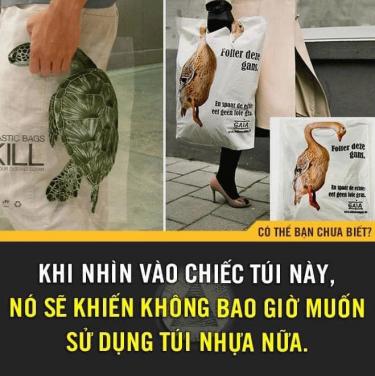 Một quảng cáo của Malaysia: “Túi ni lông hủy hoại môi trường sống động vật!”