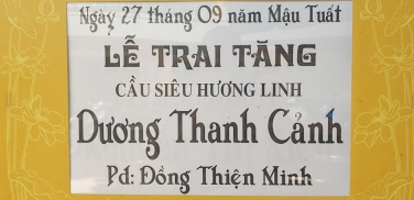 Lễ Trai Tăng chung thất trai tuần Phật tử Dương Thanh Cảnh - Pd: Đồng Thiện Minh